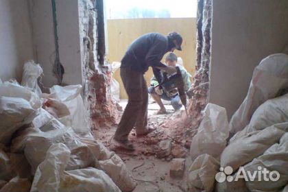 Демонтажи, Снос стен, Вывоз мусора