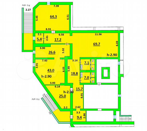 Торговля, Услуги, Общепит - 314.4 м²
