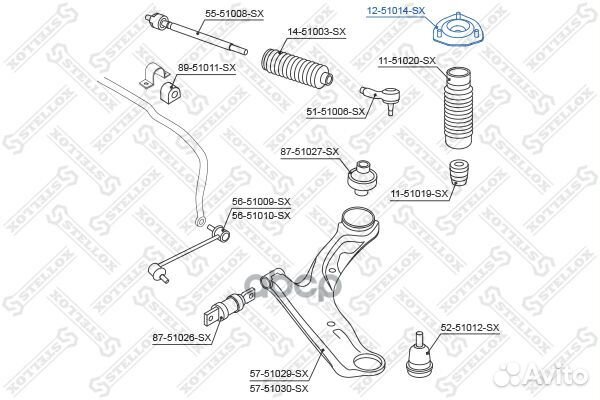 Опора амортизатора переднего Hyundai Santa Fe all