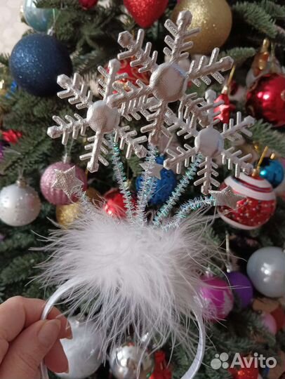 Ободок снежинка