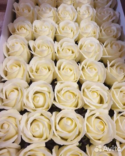 Мыльные розы в коробке