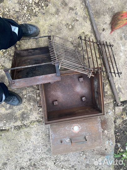 Коптилка горячего копчения бу