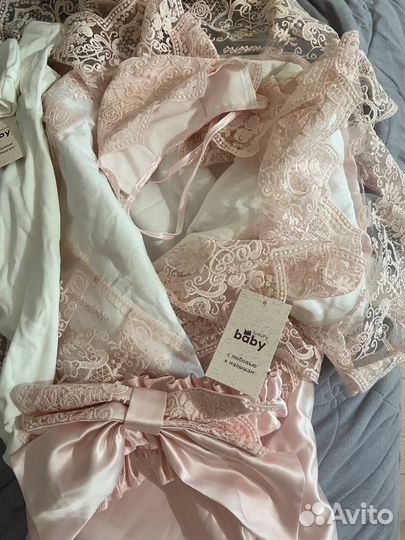 Luxury Baby Конверт на выписку Новый+слип и 2шапки