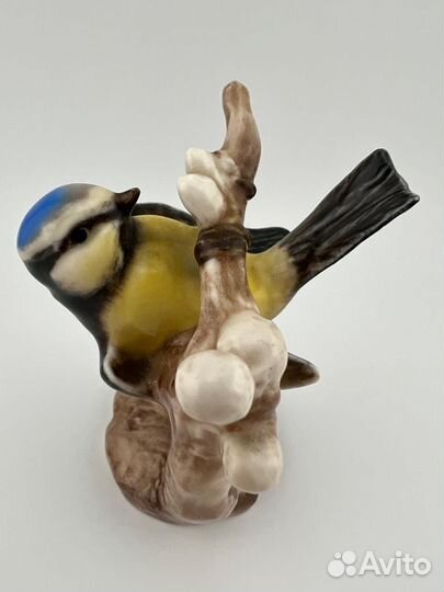 Фигурка птицы из фарфора лазоревка goebel 1962 Г