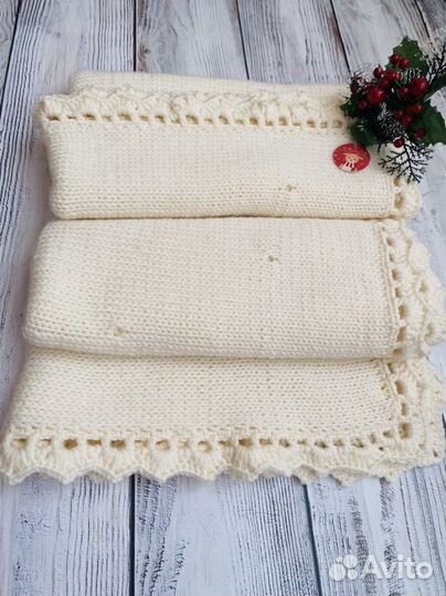 Плед детский вязаный ручная работа