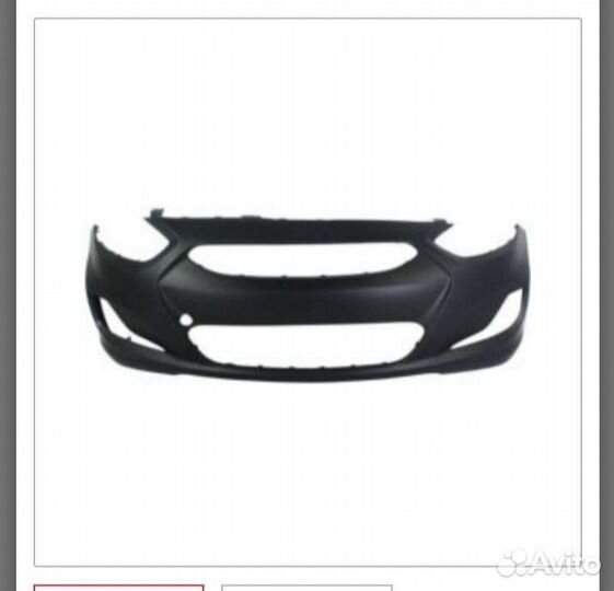 Передний бампер на хенде Солярис 2010-14 года