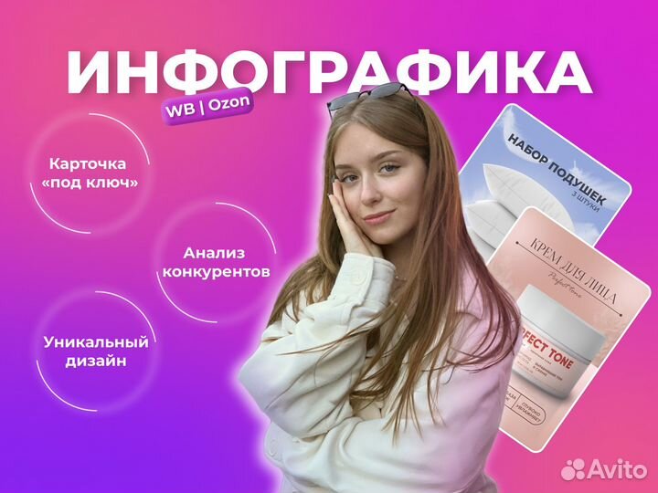 Инфографика для маркетплейсов / Дизайн карточек