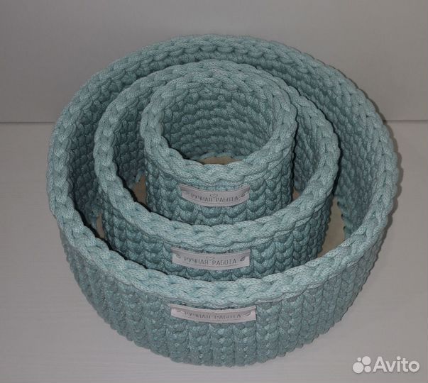 Вязаные корзины