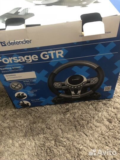 Игровой руль defender forsage gtr