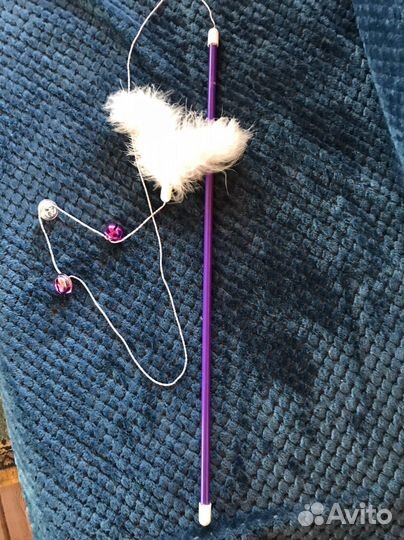 Лоток и игрушка для кошки