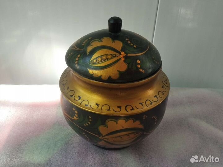 Стакан, конфетница и бочёнок СССР хохлома