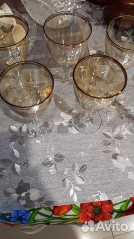 Рюмки с золотой каймой