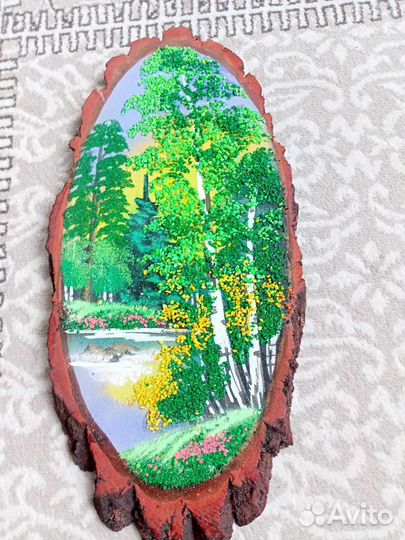 Картина на спиле дерева