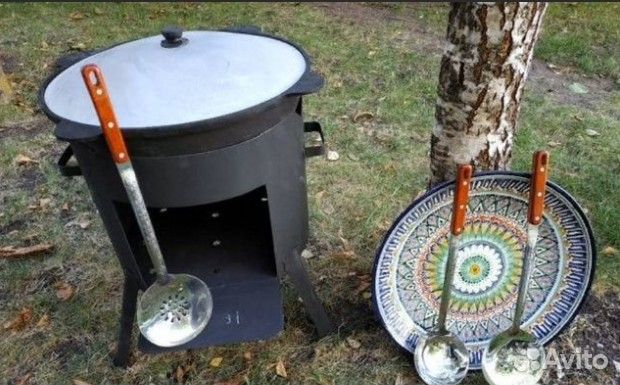 Казан чугунный + Печь для узбекского казана