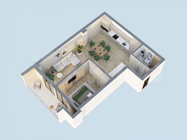 3-к. апартаменты, 76,5 м², 6/8 эт.