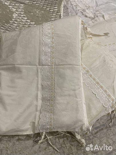 Бортики в кроватку+балдахин