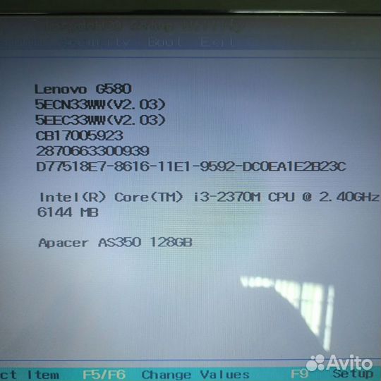 Ноутбук Lenovo G580 Core i3 в разбор