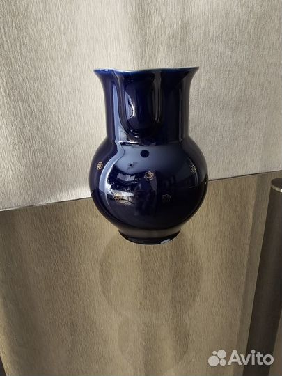 Кувшин фарфоровый кобальт с позолотой