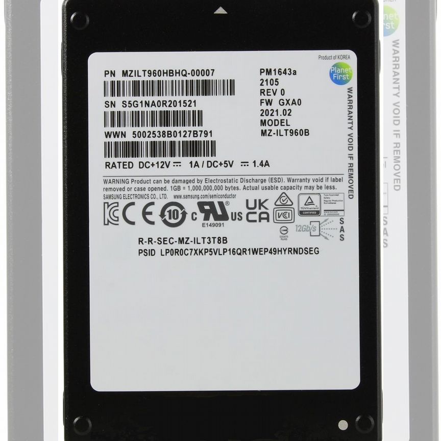 [MZILT960HBHQ] Ssd Samsung Pm1643a 960gb Sas 12gb/S Mzilt960hbhq