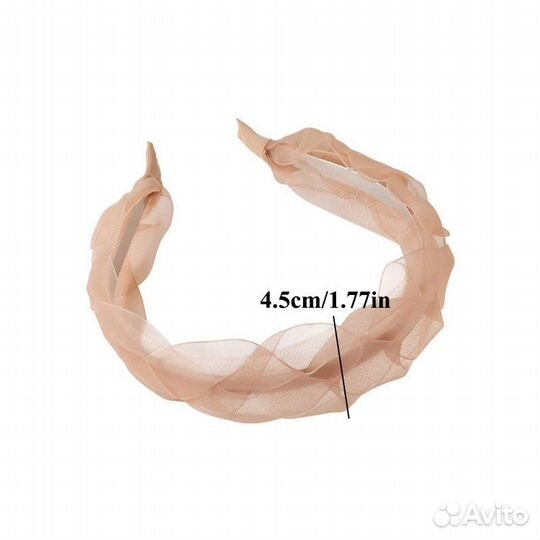 Ободок (обруч) для волос из органзы (3 вида)