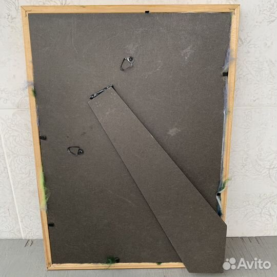 Картина цветы из шерсти