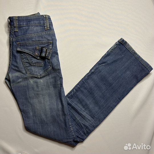 Джинсы клеш y2k винтаж