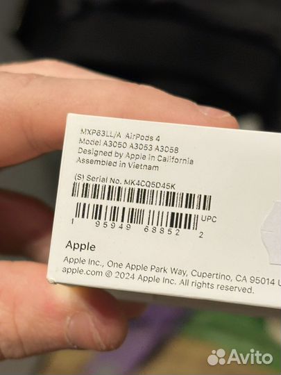 Наушники apple airpods 4