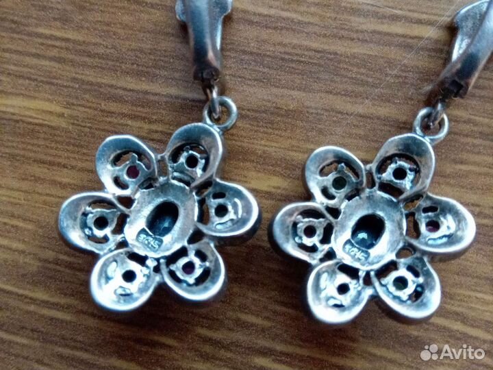 Серьги серебро ретро