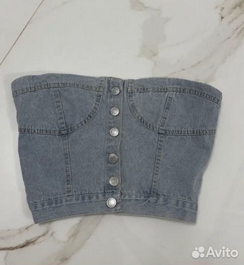 Топ джинсовый