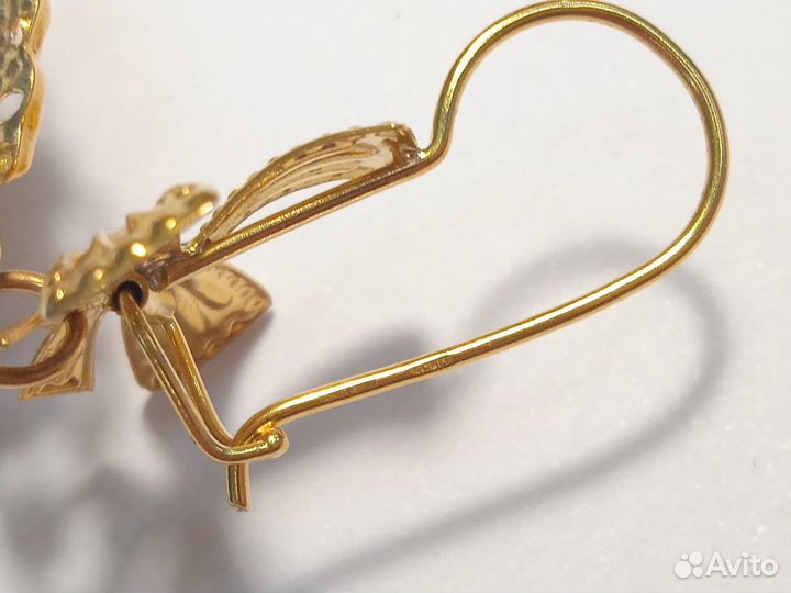 Серьги с образом романовы золотые