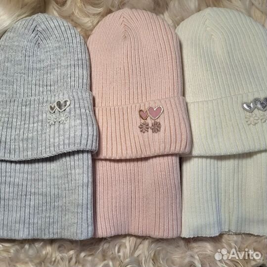 Ma cherie Комплект Детские утепленные шапки зима