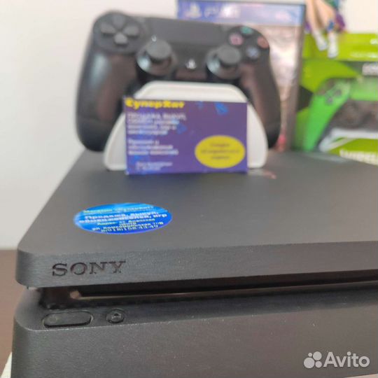 PS4 Slim 1 TB,2 геймпада+диск.Магазин.Гарантия