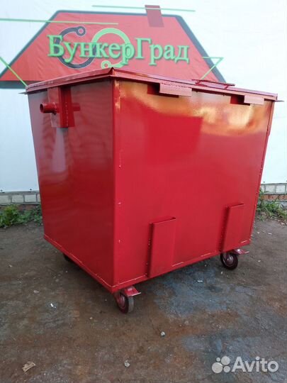 Контейнер из металла на колёсах 0.8м3 Арт 445
