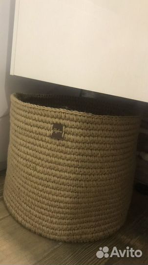 Корзина бельевая из джута