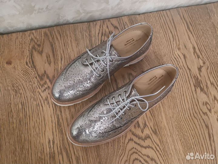 Ботинки Barracuda нат кожа серебро 38-39