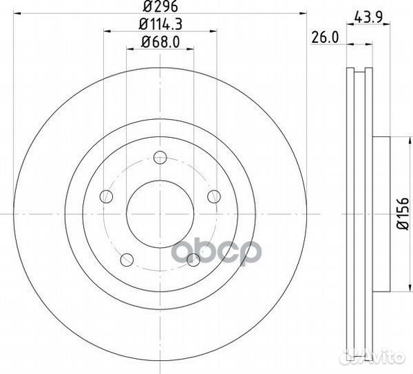 Диск тормозной перед ND2031K nisshinbo
