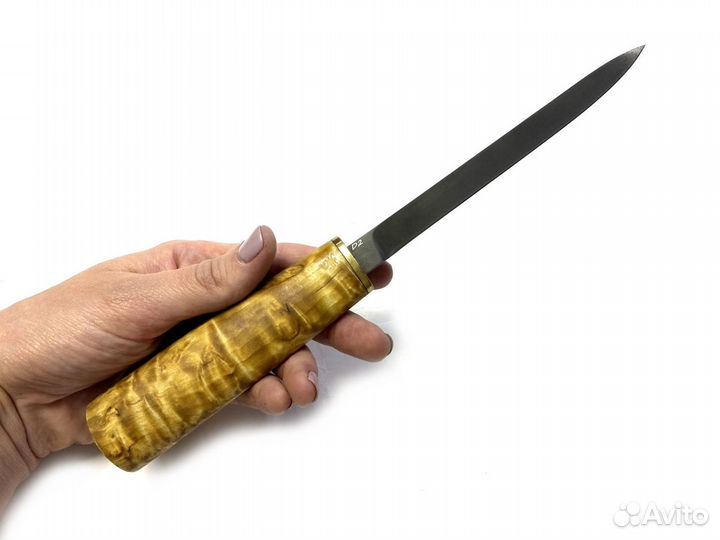 Нож Чукотка-2М, D2, карельская береза