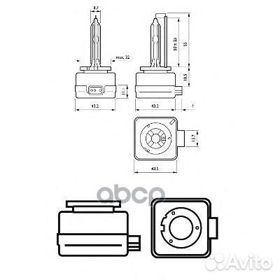 Лампа D3S 42V 35W PK32d-5 42403XVC1 Philips