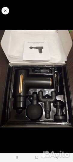 Перкуссионный ударный массажер новый в коробке