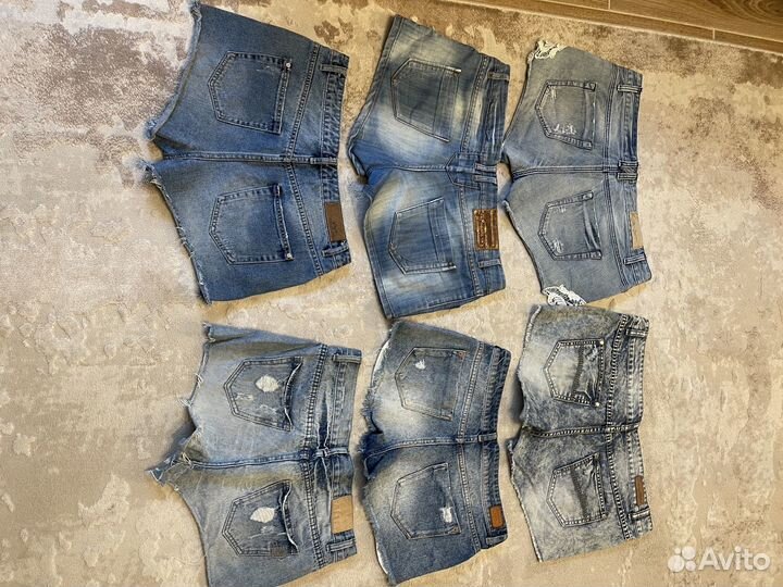 Шорты джинсовые 44-50 женские, короткие