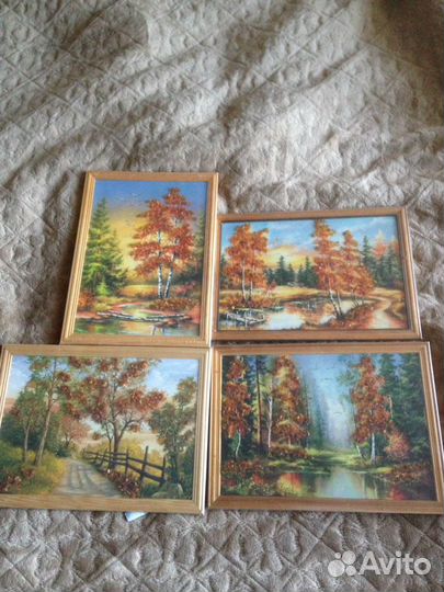 Картина с янтарем