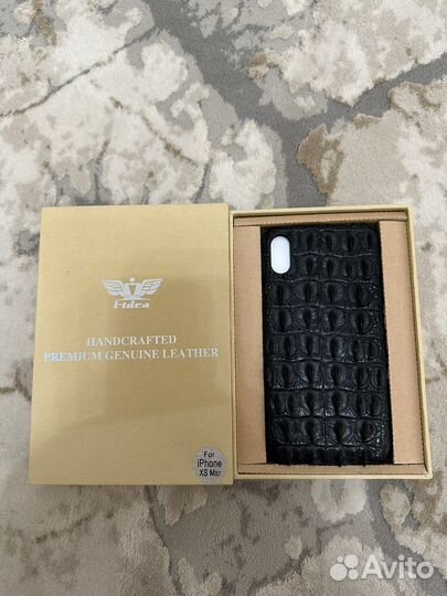 Чихол на телефон XS MAX натуральный кракодил