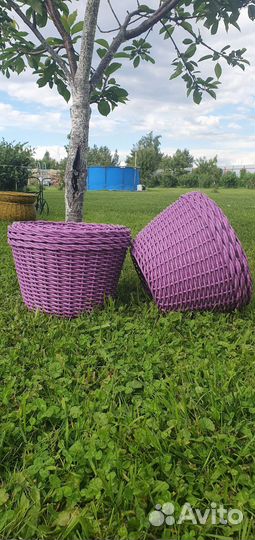 Кашпо из ротанга