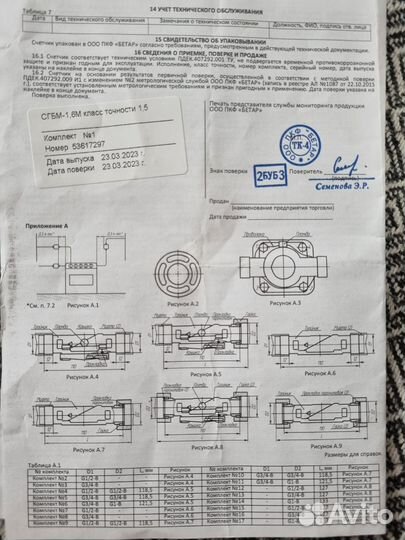 Газовый счетчик бу