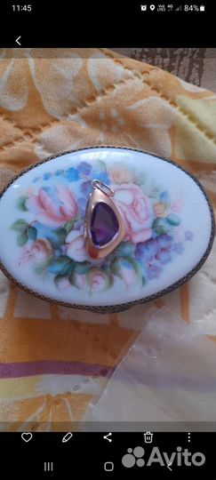 Золотой кулон подвеска СССР с александритом