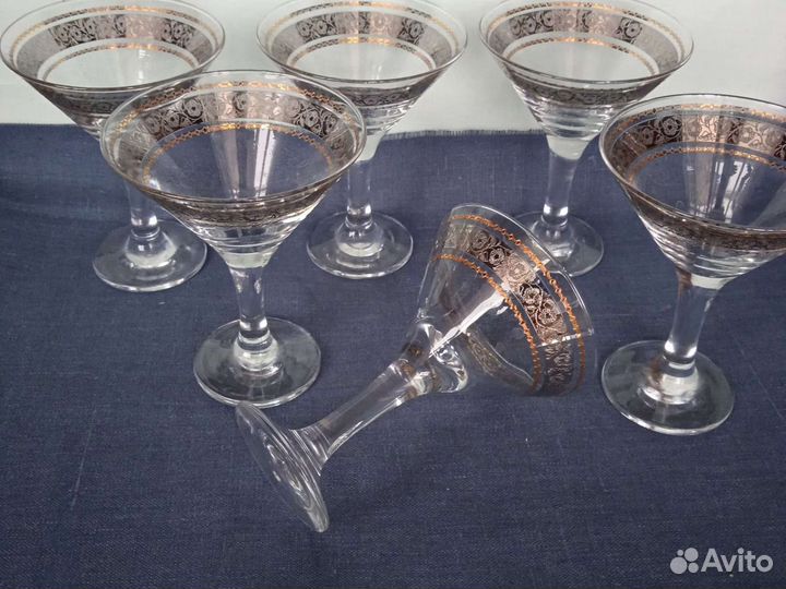 Фужеры бокалы для мартини martini креманки 6 шт