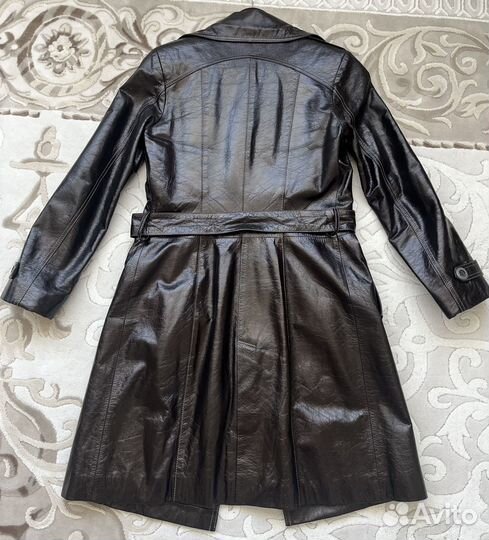 Кожаный плащ женский 42 44