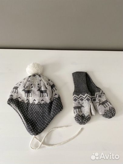Шапка варежки комплект hm 92