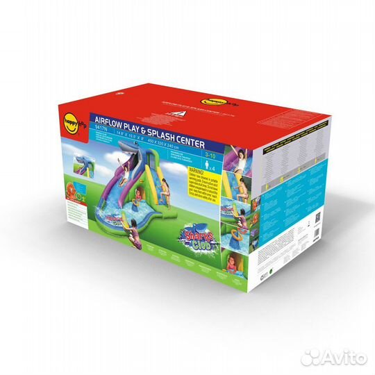 Надувная водная горка Happy Hop Акула 9417N