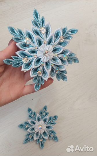 Брошь и обод к костюму снежинка